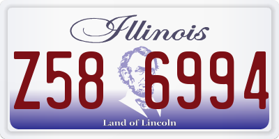 IL license plate Z586994