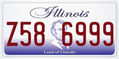 IL license plate Z586999
