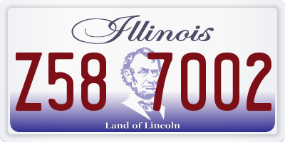 IL license plate Z587002