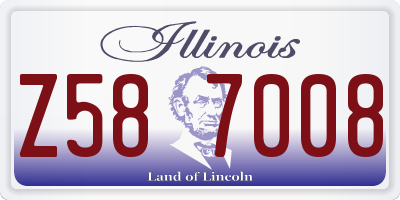 IL license plate Z587008