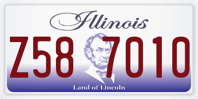 IL license plate Z587010