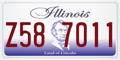 IL license plate Z587011