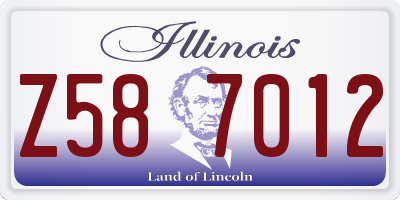 IL license plate Z587012