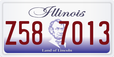 IL license plate Z587013