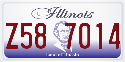 IL license plate Z587014
