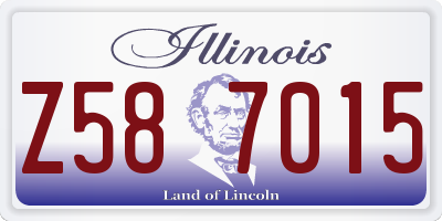 IL license plate Z587015