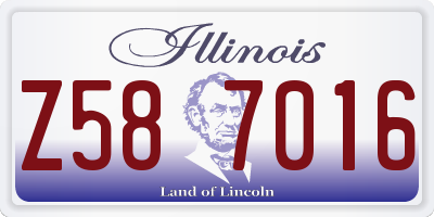 IL license plate Z587016