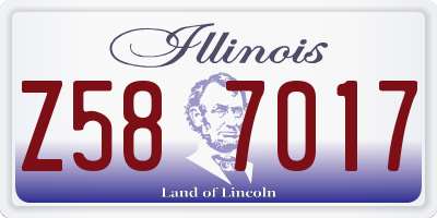 IL license plate Z587017