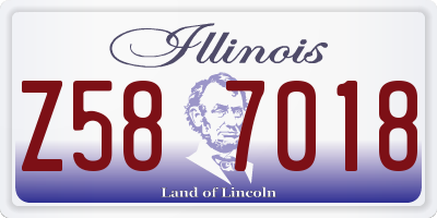 IL license plate Z587018