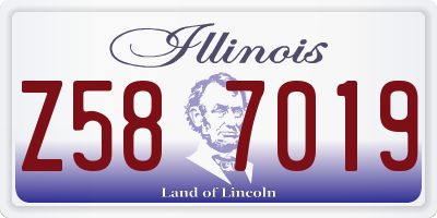IL license plate Z587019
