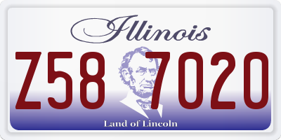 IL license plate Z587020