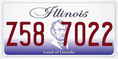 IL license plate Z587022