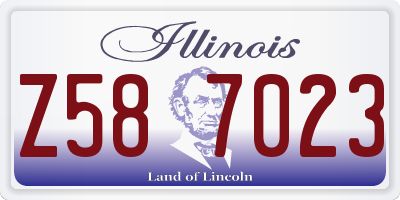 IL license plate Z587023