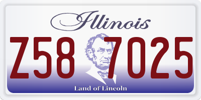 IL license plate Z587025