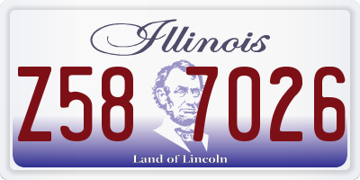 IL license plate Z587026