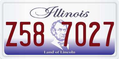 IL license plate Z587027