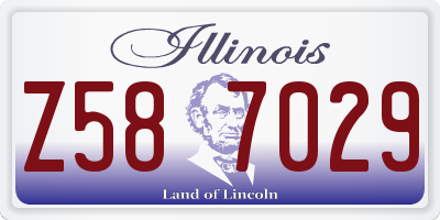 IL license plate Z587029
