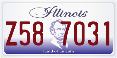 IL license plate Z587031