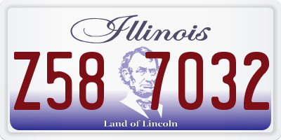 IL license plate Z587032