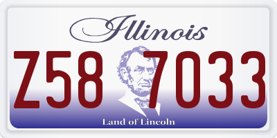 IL license plate Z587033