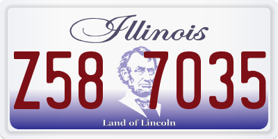 IL license plate Z587035