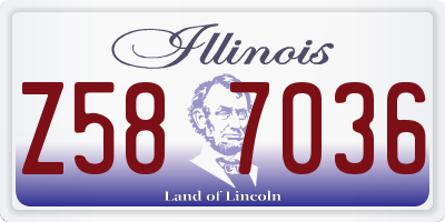 IL license plate Z587036