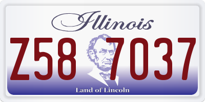 IL license plate Z587037