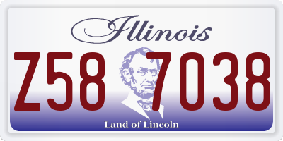 IL license plate Z587038