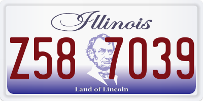 IL license plate Z587039