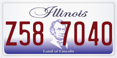 IL license plate Z587040