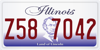 IL license plate Z587042