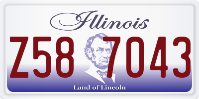 IL license plate Z587043
