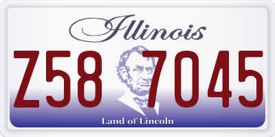 IL license plate Z587045