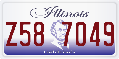 IL license plate Z587049