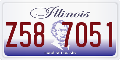 IL license plate Z587051