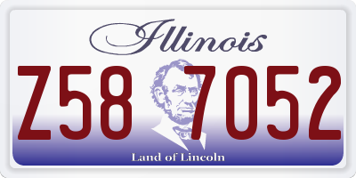 IL license plate Z587052