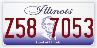 IL license plate Z587053
