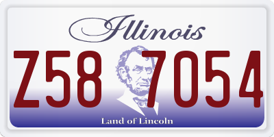 IL license plate Z587054