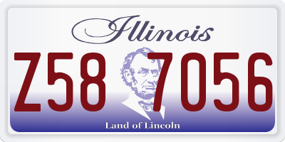 IL license plate Z587056