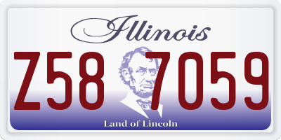 IL license plate Z587059