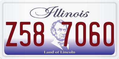 IL license plate Z587060