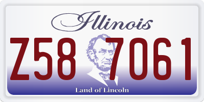 IL license plate Z587061