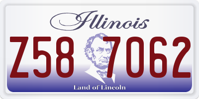 IL license plate Z587062