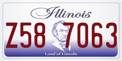 IL license plate Z587063
