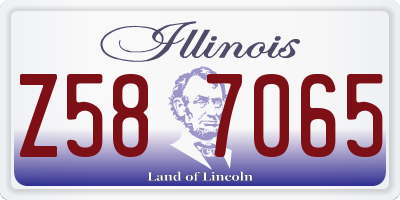 IL license plate Z587065