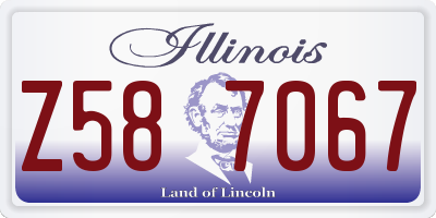 IL license plate Z587067