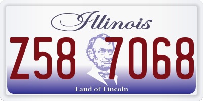 IL license plate Z587068