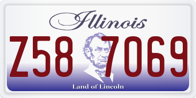 IL license plate Z587069
