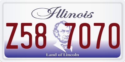 IL license plate Z587070