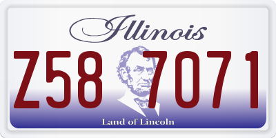 IL license plate Z587071
